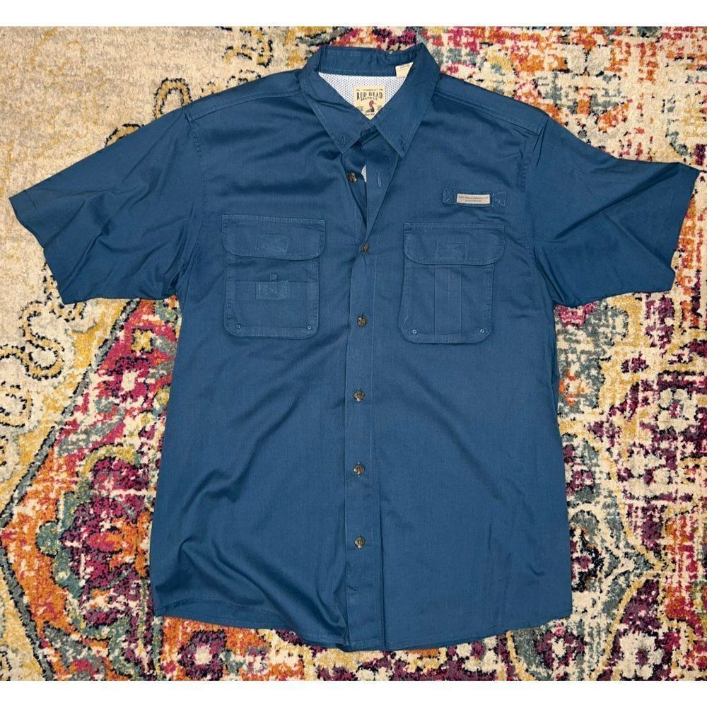 Men's Redhead Button Down Blue Shirt (L) - Picture 3 of 3